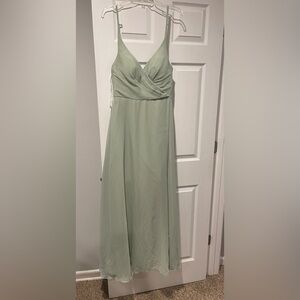 Azazie Dusty Sage Dress- Size 8